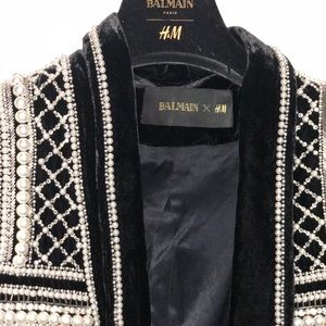 Balmain X Hm Embellished Beaded Blazer 